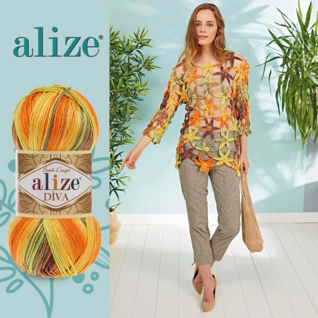 Alize Diva Batik 100g miękka przędza na dzierganie ręczne szydełkowanie nici DIY dziecko dzianiny szalik koc ponczo Cardigan Benaies