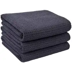 Huishoudelijke Microfiber Keuken Theedoek Handdoek Keuken Schoonmaakdoekje Wafel Weave Doek Sneldrogend 16inX24in 3 Pack