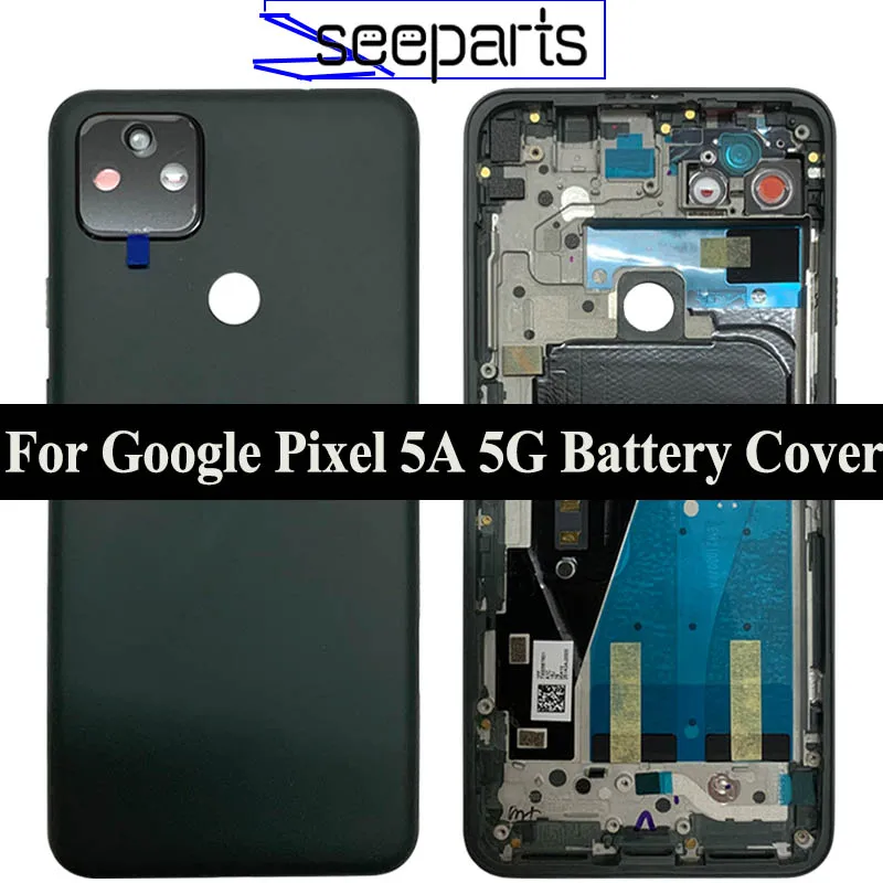 

6.34" For Google Pixel 5A 5G Battery Cover Door Back Housing Pixel 5A Battery Door With Camera Lens Replacement Parts