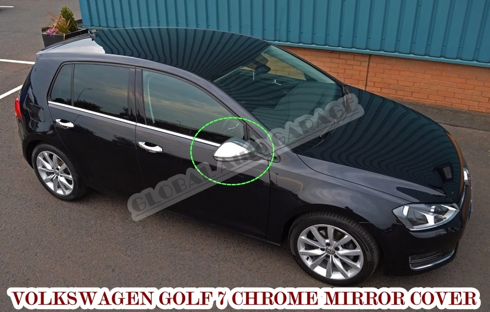 For Volkswagen Golf 7 2012 2013 2014 2015 2016 2017 2018 2019 2020 Chrome Mirror Cover Cap 2 Pieces Wing Car Auto Stainless