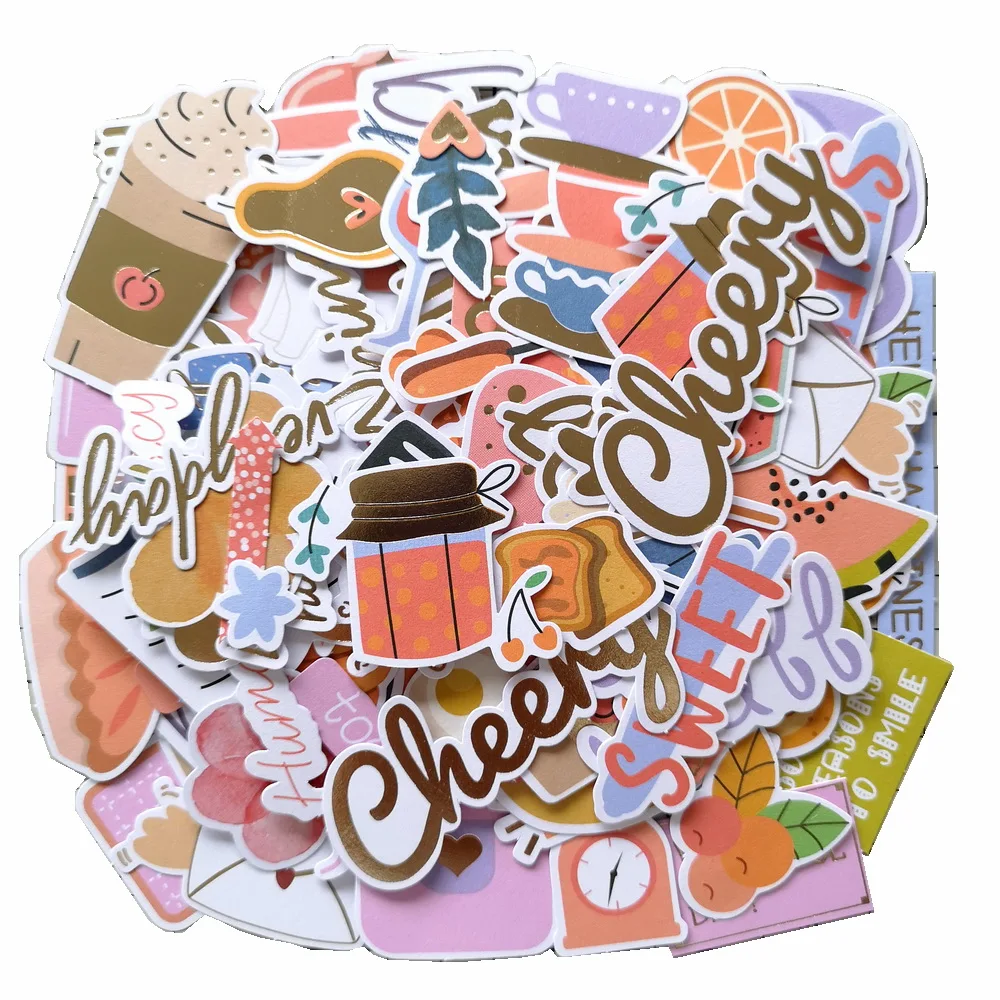 Creative Path 170 Stück Brunch Scrapbooking Stanzformen Karamellfarbene Brot- und Kuchen-Papierstanzformen Ephemera-Verzierungen für Journaling – Detail 6