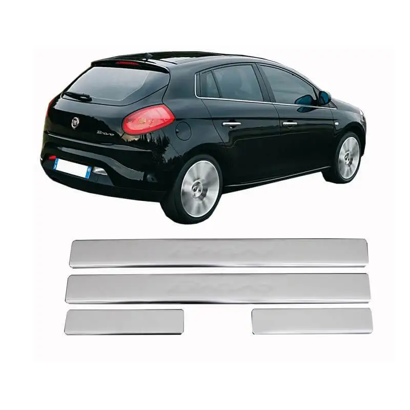 Car Door Sill Protector for Chrome Door Sill Protector Fiat Bravo HB 2008-2015