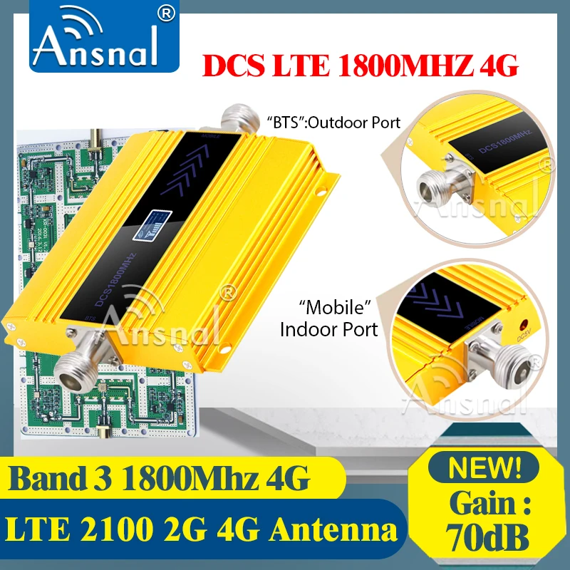 1800Mhz 4G Cellular Amplifier1800Mhz GSM 2g 3g 4g Repeater LTE 4g Internet Amplifier GSM Mobile Signal Repeater Cellular Booster