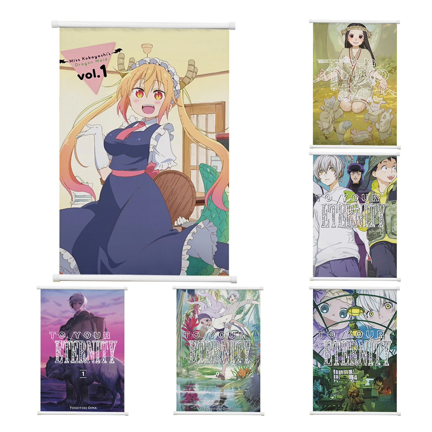 Hobby Express Anime Home Decor Wall Scroll Decoration Poster Hanging Banner Tohru Miss Kobayashi 60x90 BH2172-BH2180