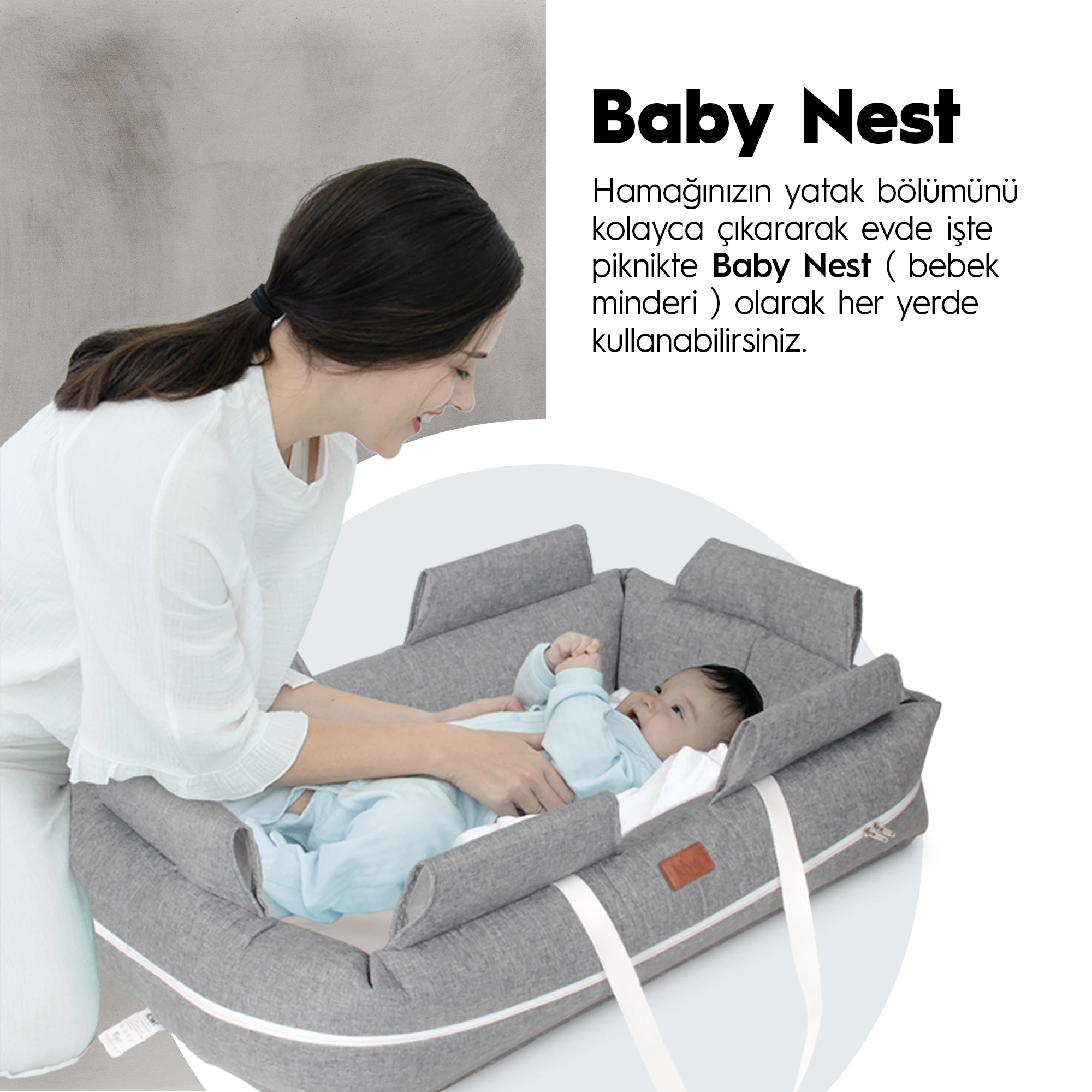 Kiwi Milano Metal Platformlu Bebek Hamağı (Portbebe ve BabyNest)