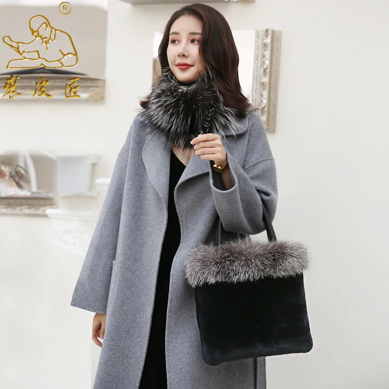 

Fashion Temperament Whole Skin Rex Rabbit Fur Grass Fur Bag Fashion Portable Female Bag Shoulder Messenger