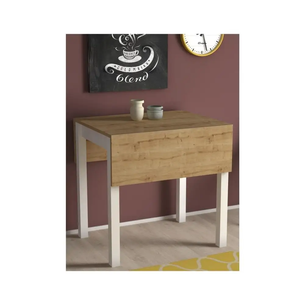MADE IN TURKEY Folding Dining Table Solid Wood Computer Desk Kitchen Table Dining Room Furniture Kitchen Habitdesign Living Room