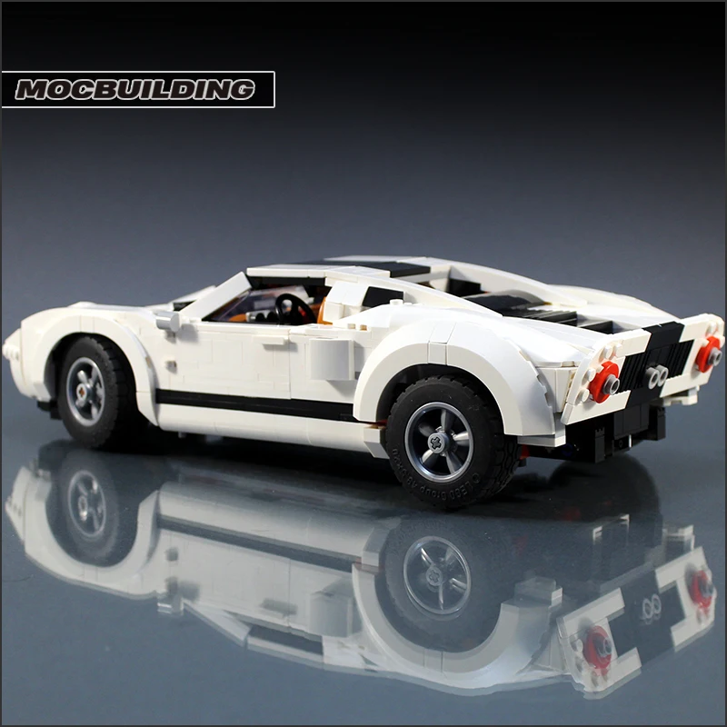 Famosa cidade carro gt40 moc veículo blocos de construção modelo velocidade surpercar diy montagem modelo brinquedos criativos exibição presente natal