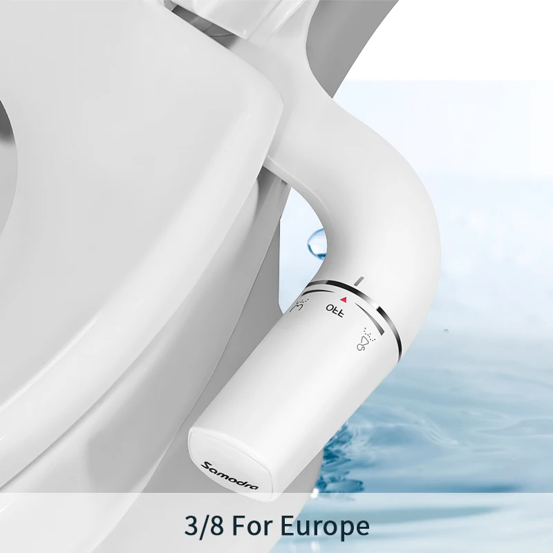 SAMODRA Rechts/Links Hand Toitet Bidet Sproeier Niet-elektrische Dual Nozzle Bidet Toiletbril Hygiënische Douche Voor Badkamer accessoires