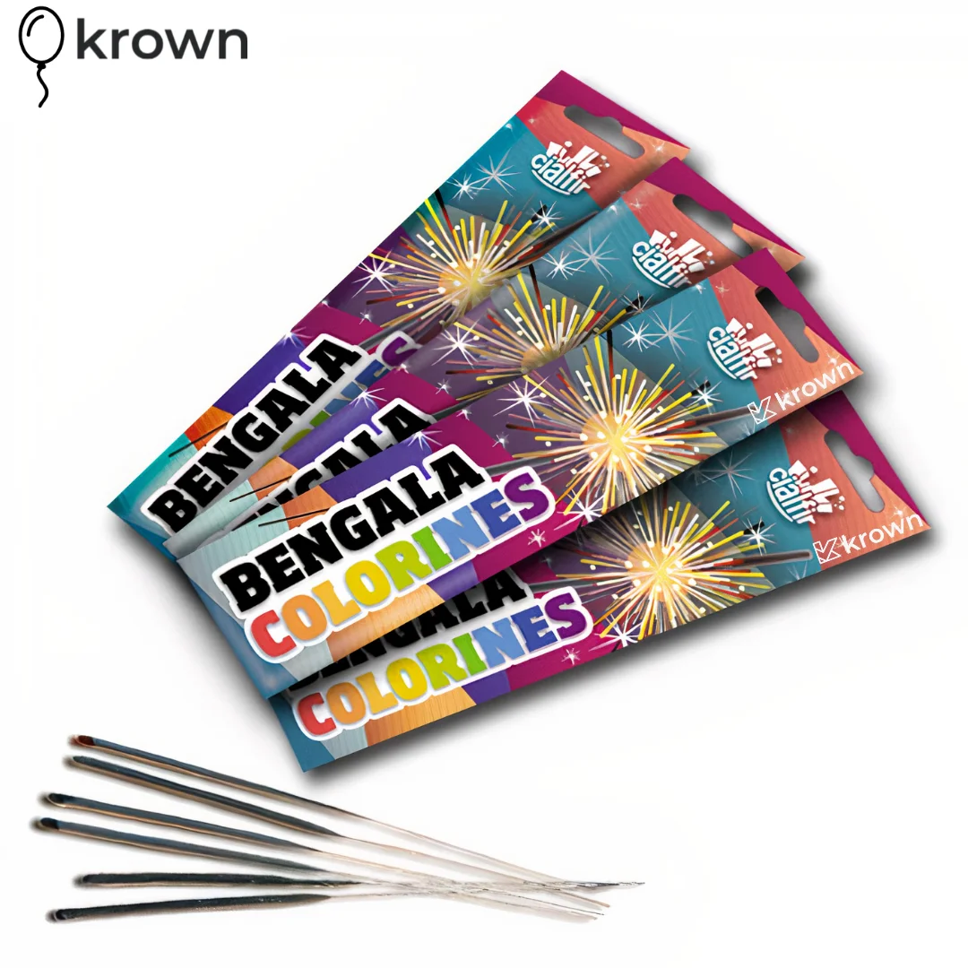 Cialfir - Colored or Normal Star Flaps, Pack 50/100/200, Yellow Star Flag for Party, Weddings, Anniversaries, Birthdays, Baby Shower, Events (9cm Stick - Gunpowder 8cm - Total 17cm - Small)