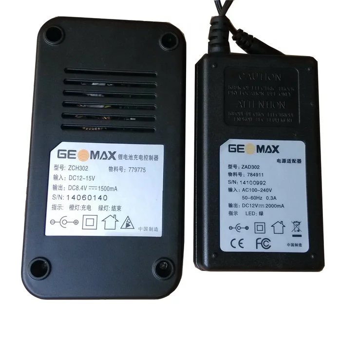 New GEOMAX ZCH302 Charger for GEOMAX ZBA301 ZBA302 Battery