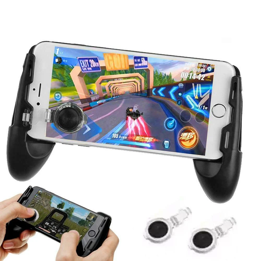 Gamepad for phone support with joystick for smartphone with two grips and order buttons play universal compatibility