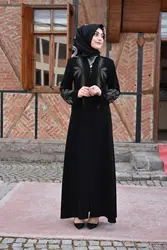 Muslim Dress Women Hijab clothing Abaya Plus Size Hand Embroidery Maxi Kaftan dresses for women skirt Maya silk fabric Turkey