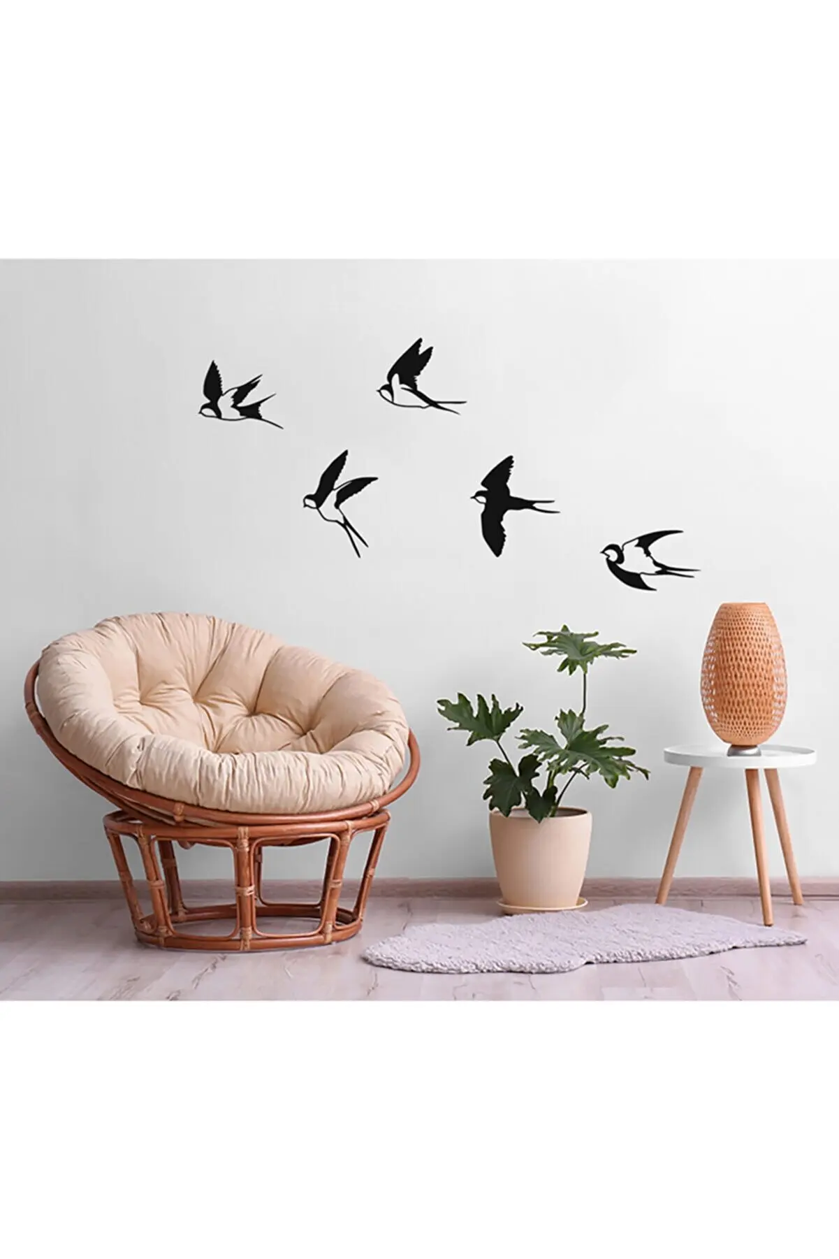 5pcs figure Flying Swallows 30cm x 30cm Wall Decor Bird Set Modern Metal Wall Accessory Flying Swallows Wall Decor Bird Set Mode