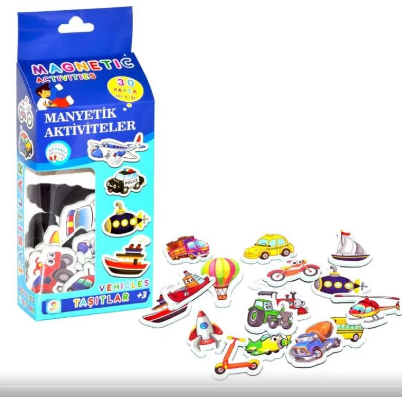 

Magnetic Vehicles, 30 Pieces, Magnetic Activities, Can Be Used on Refrigerator Dishwasher Surfaces