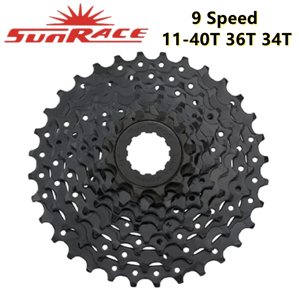 

SunRace 9 Speed CSM980 990 CSM98 CSM90 9AW 9AX 9S 11-40T 36T 34T 9V Wide Ratio Bike Cassette Mountain Bicycle MTB Road Freewheel