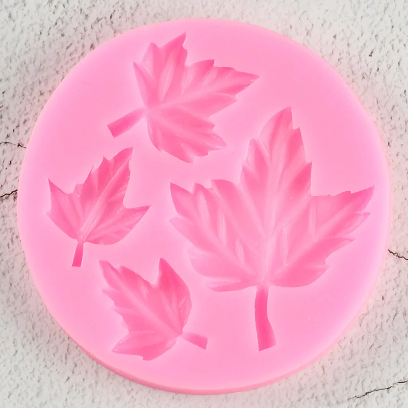 Autumn Maple Leaf Shape Silicone Mold Fondant 3D Cupcake Candy Chocolate Cake Decoration Baking Tool Moulds DIY Clay Resin Art