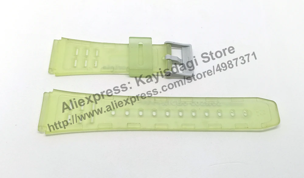 NOS Genuine Casio Micro Cosmos DBC-63MC Green Rubber Watch Band Strap - Case Bezel Set