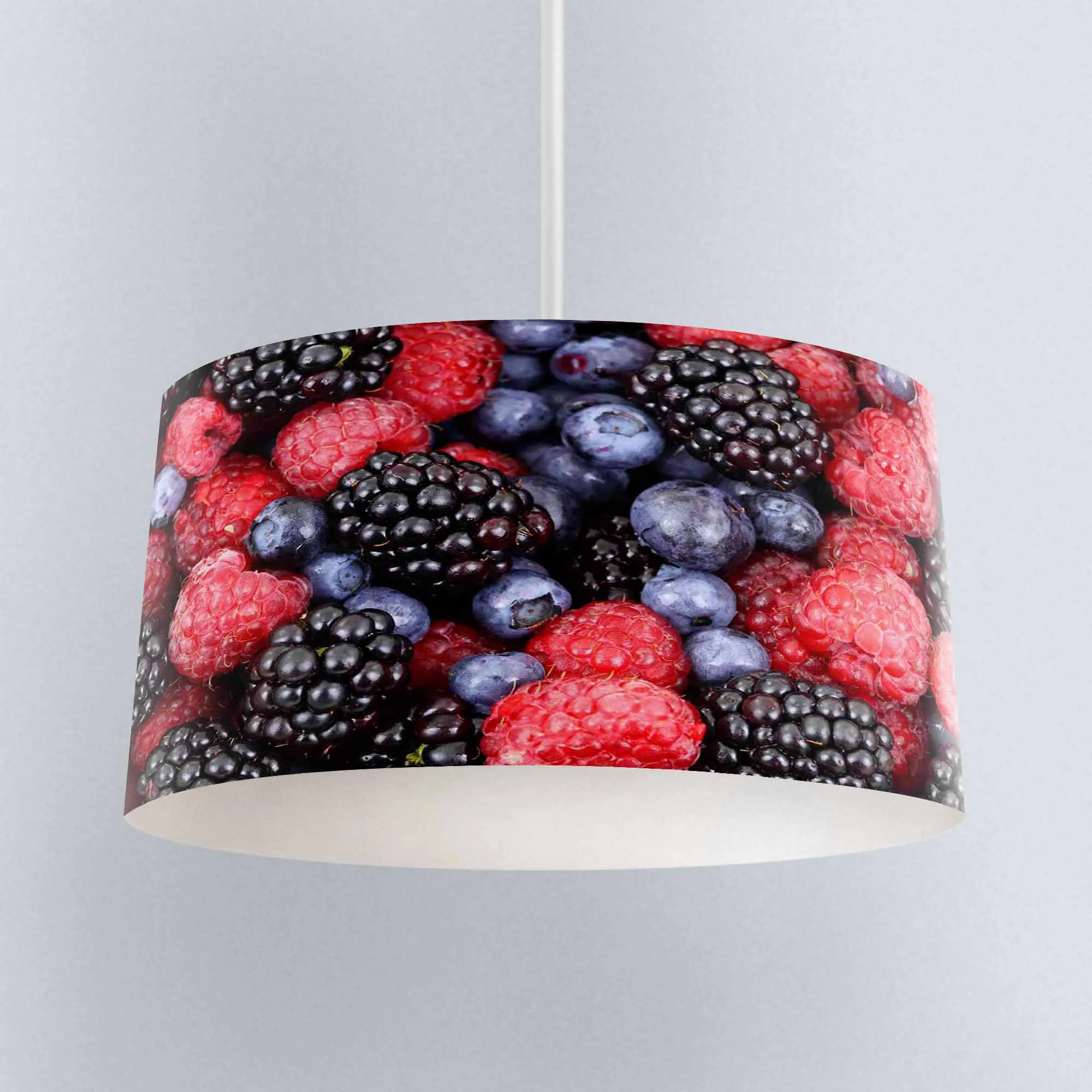 

Else Black Berry Strawberry Mixed Fruits Printed Fabric Kitchen Chandelier Lamp Drum Lampshade Floor Ceiling Pendant Light Shade