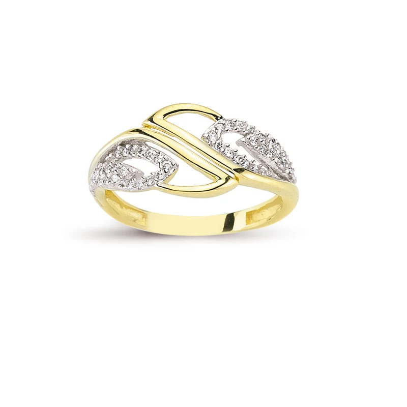 14K Solid Gold Art Design Fashion Ladies Ring