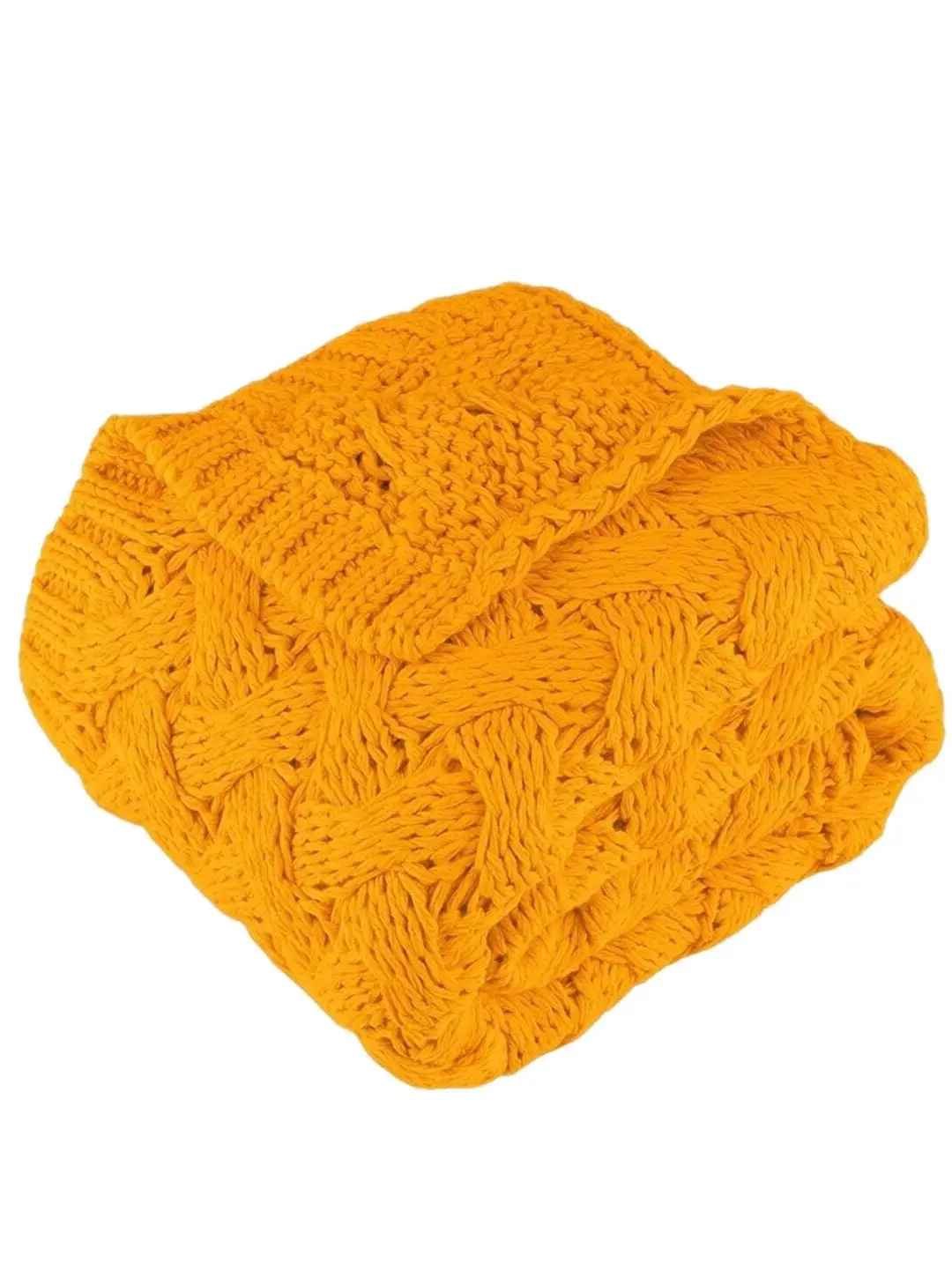 110*160 Luxury Yellow Knitwear Blanket 100% Acrylic Single Quality Super Soft Stylish Tv Blanket Textile For Home Made In Turkey