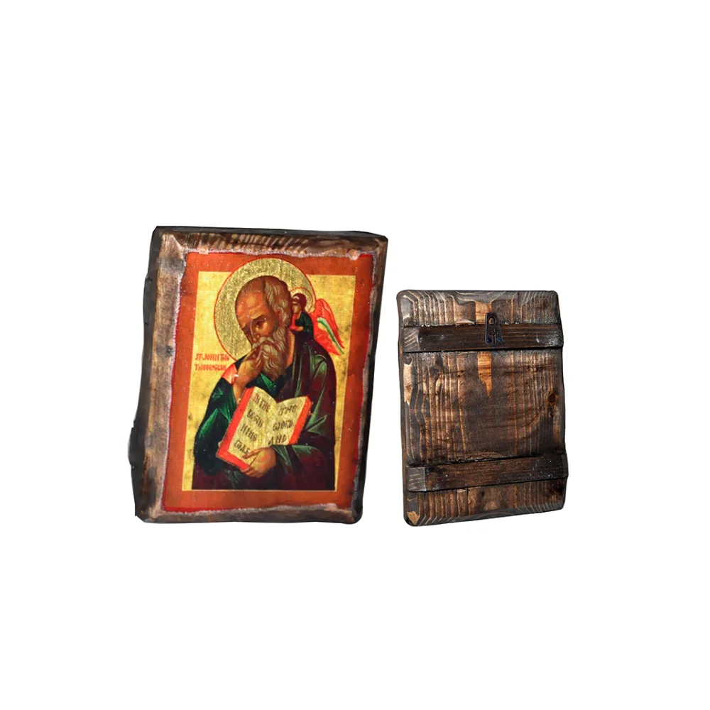 Orthodox Replica Byzantium Saint JOHN Icons Churches Home Decoration Accessories Noel Christmas Yule Wooden Gold Leafs Undefined