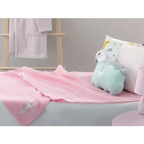 Englısh Home Magic Rabbit Applique Bebe Pike 80 x 110 cm Pink newborn swaddle blanket super soft toddler baby bedding quilt