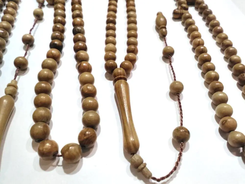 Prayer Bead Olive Tree Gift Tasbeeh Muslim Tesbih Rosary High Quality Wood 99 Natural Lathe Handmade Misbah Musbiha Elegant