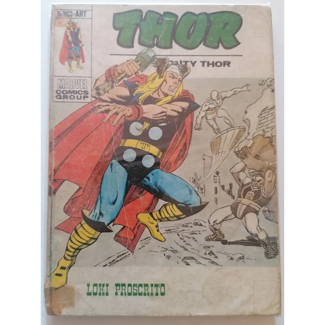 MARVEL, THOR VOL I No. 42, LOKI PROSCRITO, ED. VERTICE, year 1974, author JOHN BUSCEMA, comic BOOK Spanish, TEBEO