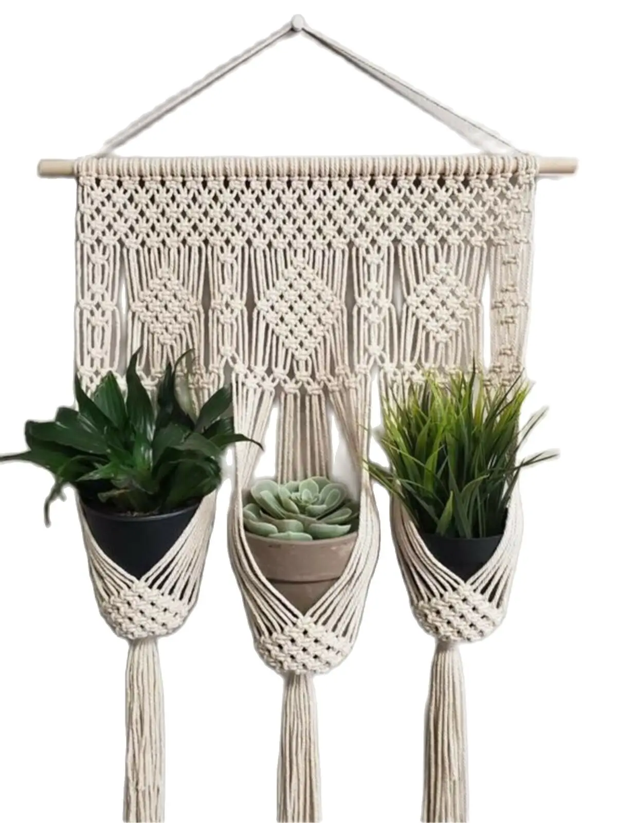 Big Size Handmade Macrame Tapestry jardiniere Wall Hanging Bohemian Handicrafts Woven Modern Boho Living Room Bedroom Decoration