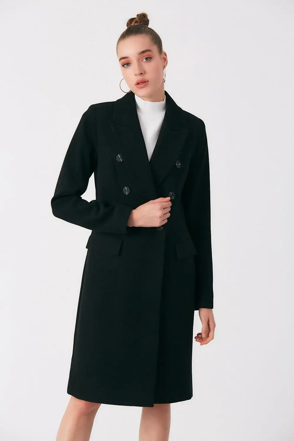 

Women Winter Coats Long Coats Cashmere Wool Collar Coat Kuruvaz Autumn Winter Fashion Clothing from Turkey