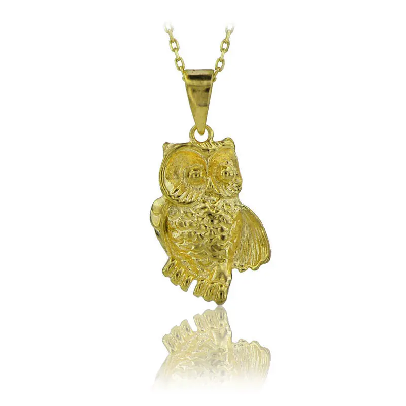 Barn Owl Necklace 925 Sterling Silver Necklace