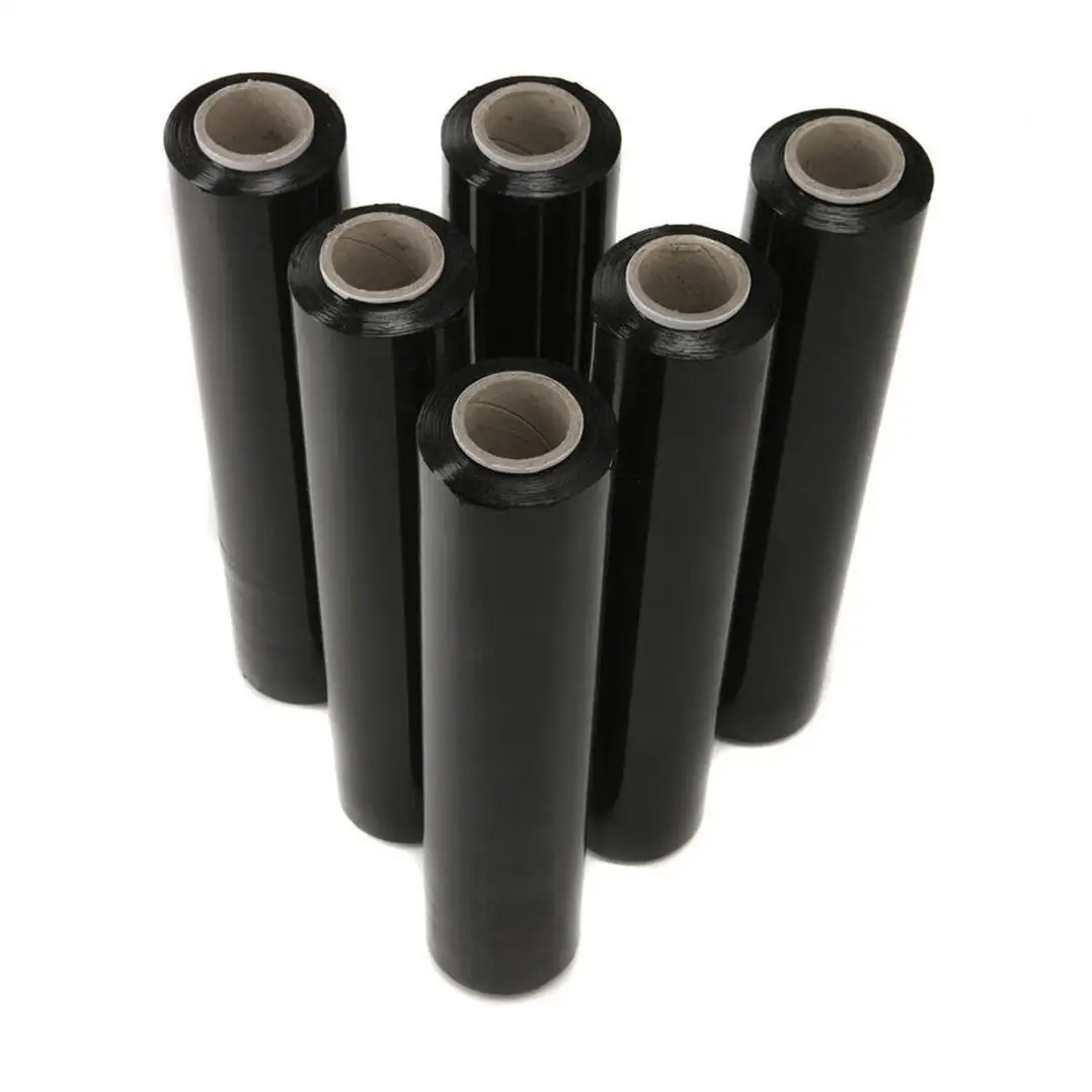 50cmx220m 0.02mm Black Packing Film Industrial Plastic Stretch Wrap Roll Refrigerator Stretch Film Kitchen Food Clear