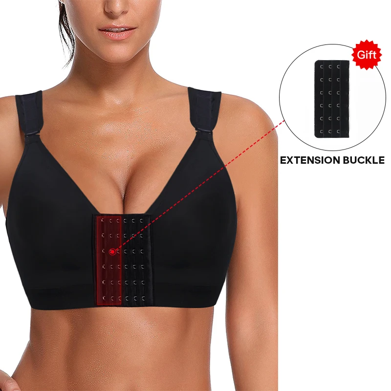 

Women Seamless Bra Post-Surgery Front Closure Sports Bra Brassiere Push Up Underwear Adjustable Posture Corrector Bra Shaper Top