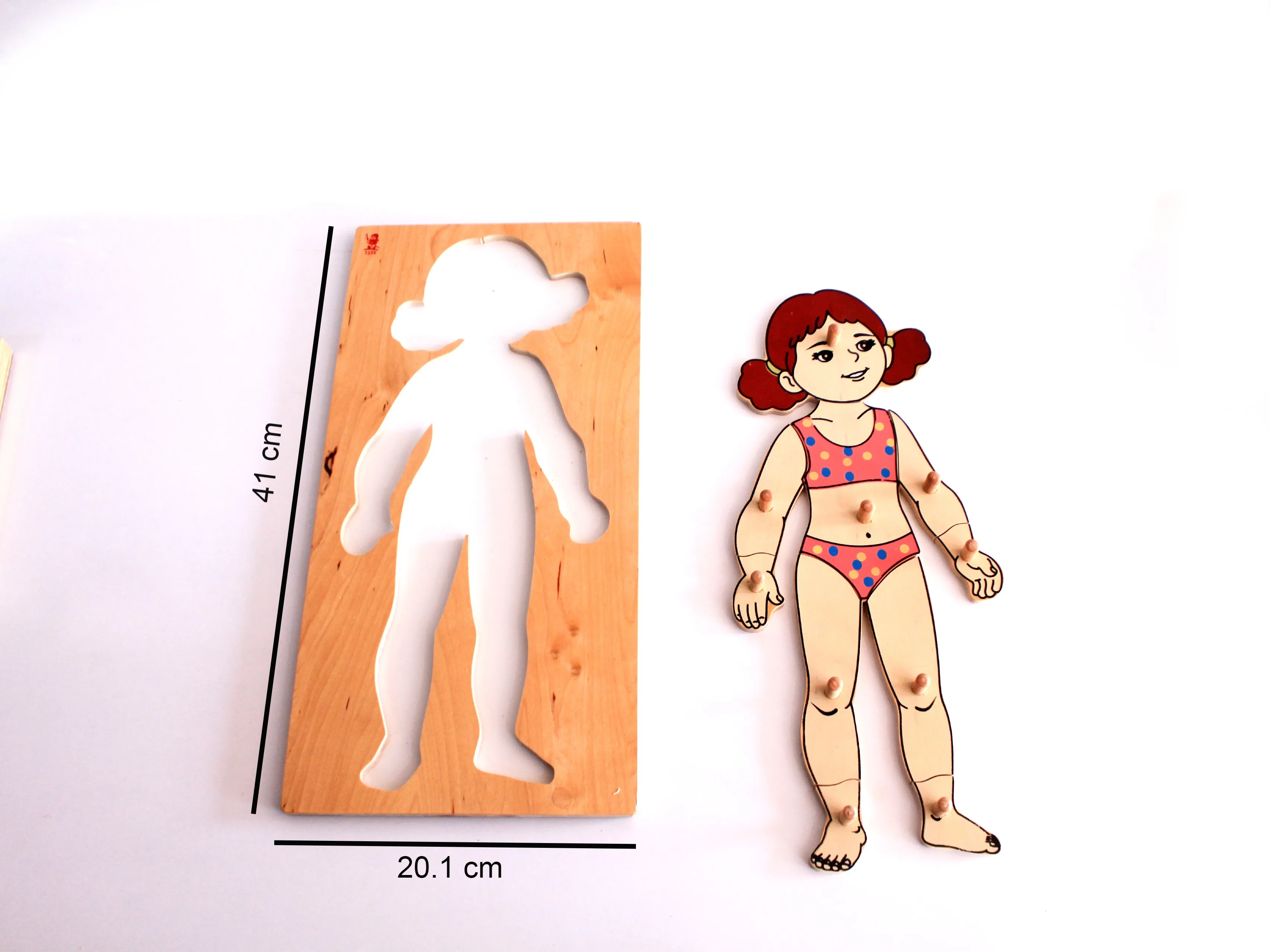 Girl Body Parts Puzzle for Kid Education Early Learning Aid Montesorri Shape and Color Children Block Tool Toy for Baby Toddler