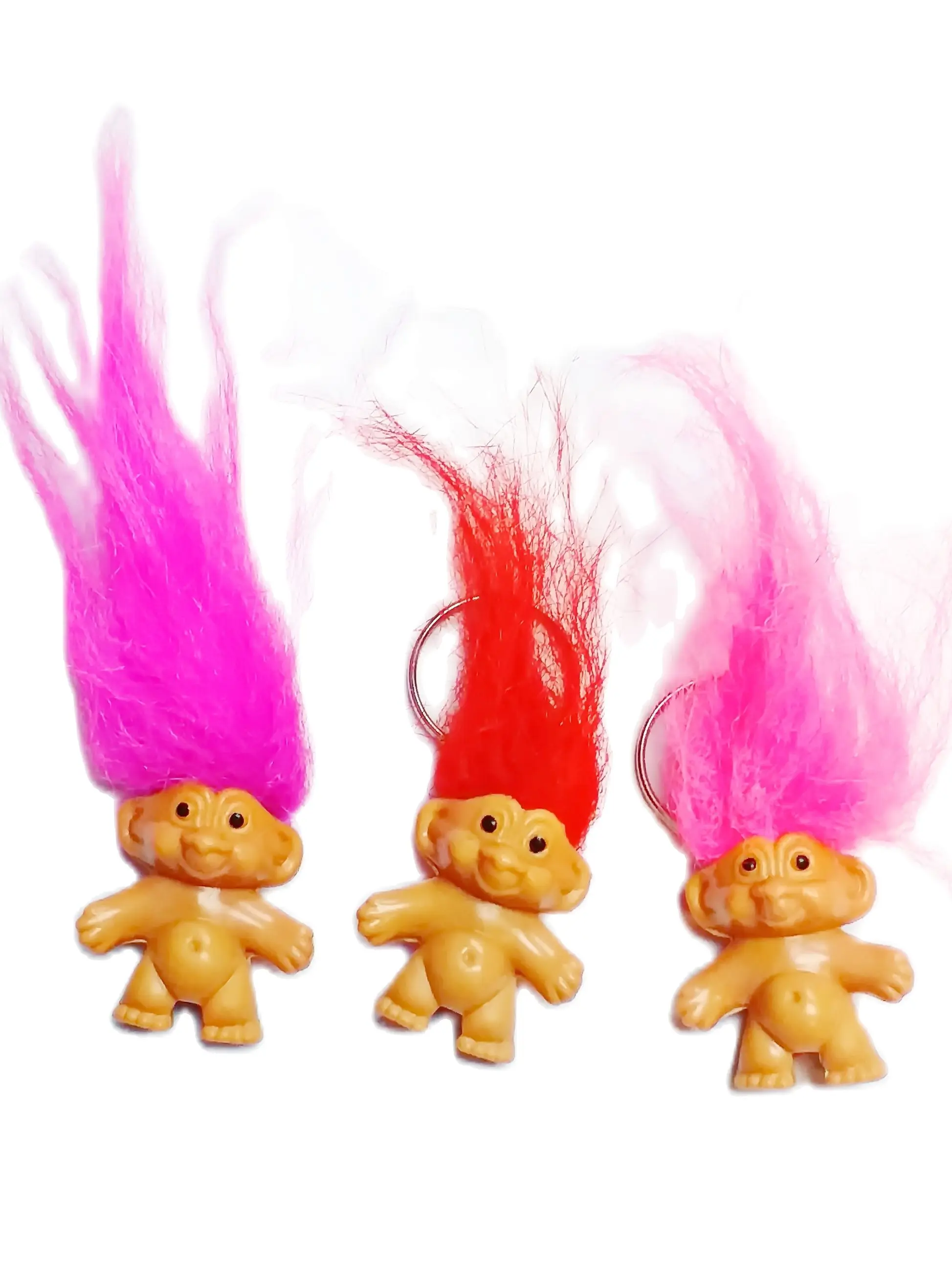 5 pcs, Colorful Lucky Troll Keychain, Key Ring trolls, Birthday Party Favor, Pinata Filler, Fun Toys, Gift, NOVELTY, souvenirs