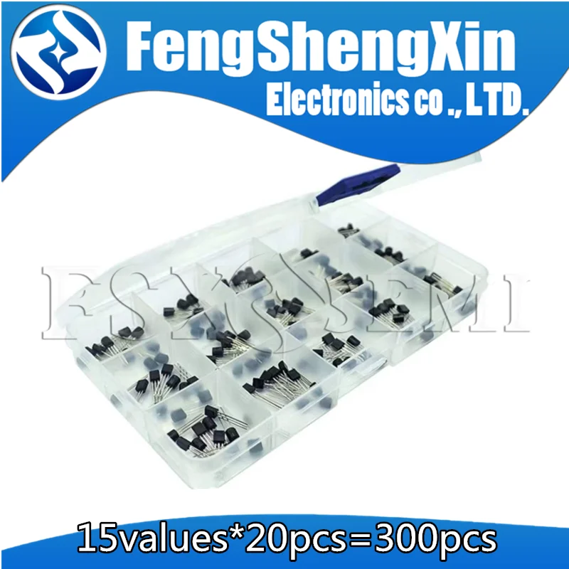 TO-92 Transistor Kit assortment box BC327 BC337 BC517 BC547 BC548 BC549 2N2222 3906 3904 5401 5551 C945 S8050 S8550 A733 S9012