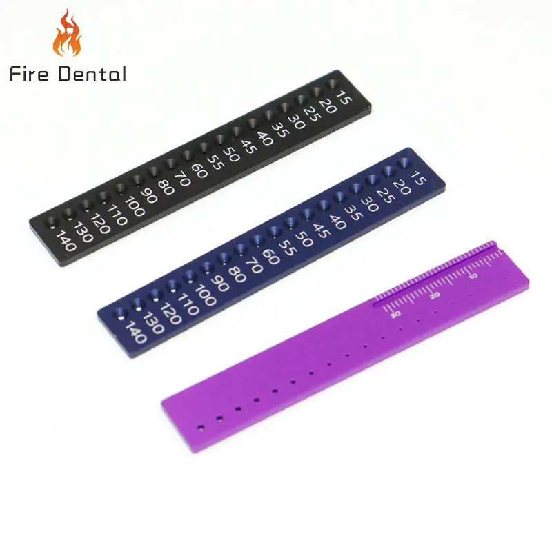 1Pcs Dental Measuring Ruler Full Aluminum Endo Ruler Gauge for Gutta Percha Poins Dental Calibrating Ruler Calibration