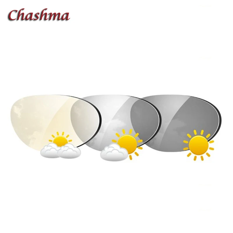 Chashma Brand Chameleon Anti Blue Ray Protection 1.61 Index Photochromic Glass Anti Reflective UV Transition Gray Lenses for Eye