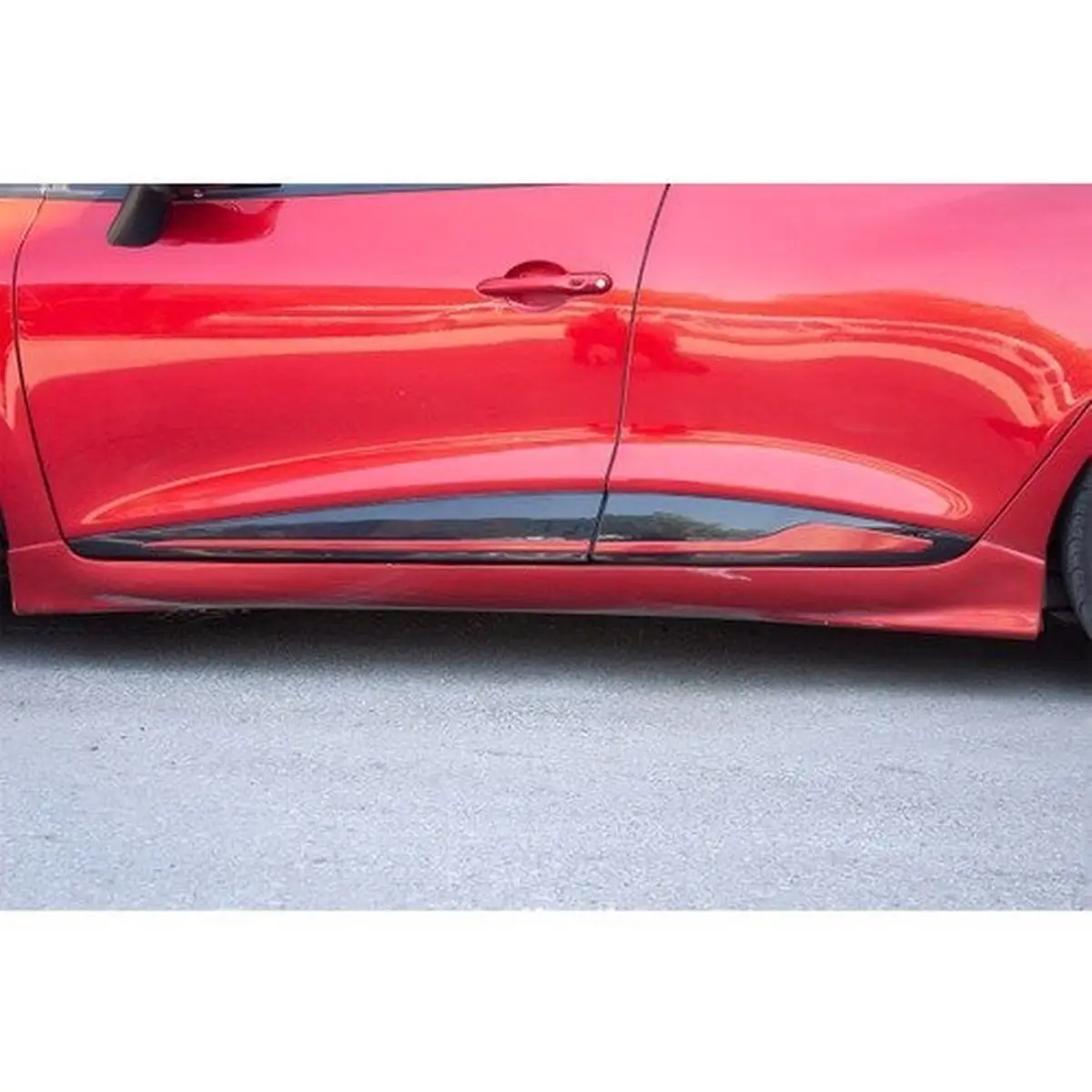 Fit For Renault Clio 4 Red Chrome Side Door Stat 4 Pieces Between 2012-2019 Chrome Shaper Accessory Modified External Design