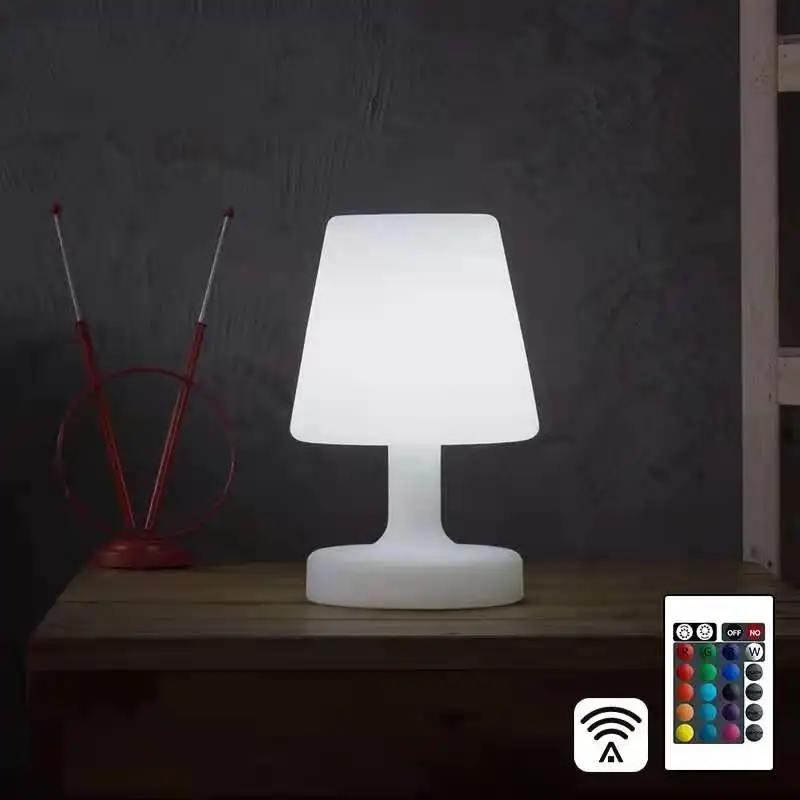 Luces LED de noche con control remoto, lámparas recargables de colores para sala de estar, lámparas de mesa de setas para dormitorio, lámpara de