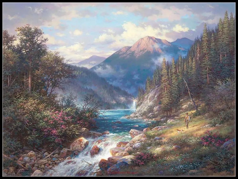 

Наборы для вышивки крестиком рыбака 2 шт.-рукоделие для рукоделия для вышивки крестиком 14 карат наборы для вышивки крестиком цвет DMC