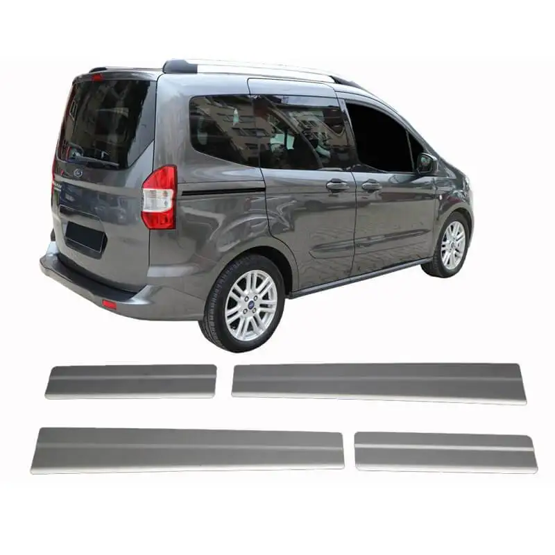 Car Door Sill Protector for Chrome Door Sill Protector 4 pcs Ford Courier 2014-2020