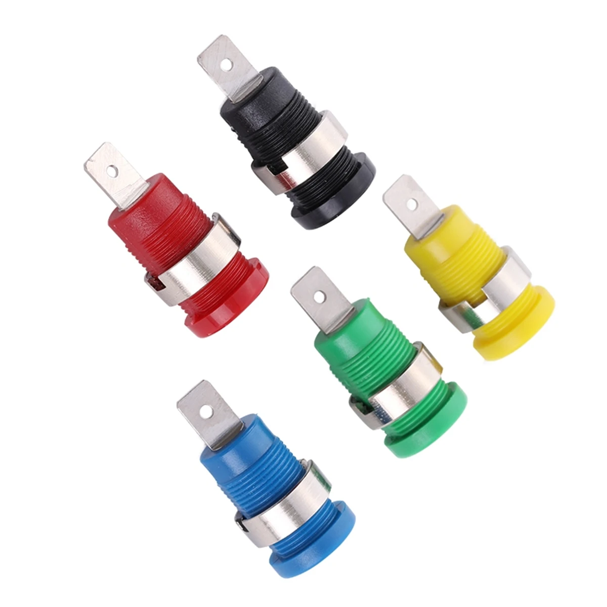 1/5/10PCS Insulated Safety 32A 4mm Banana Terminal 6 Colors Female Jack Panel Mount Socket Binding Post Wire Connector