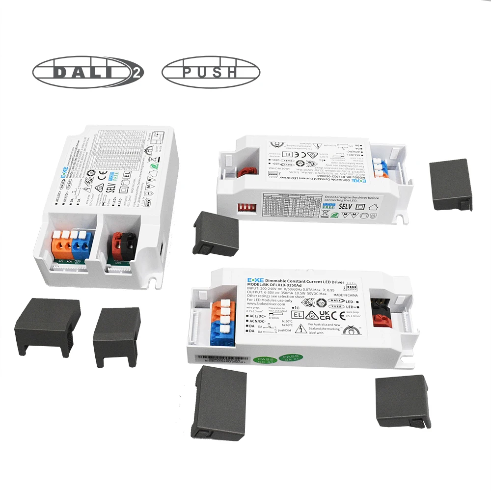 Controlador DALI-2 DT6, transformador LED pushDIM de atenuación suave de 240V, 1-100%, interruptor de inmersión externo de 40W, cubierta sin