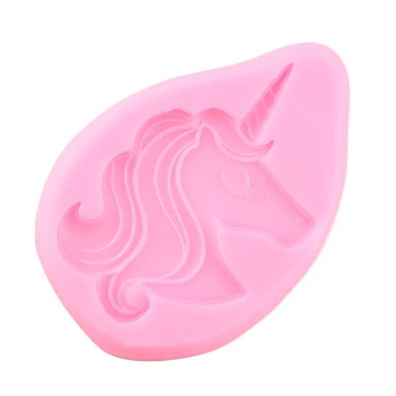 Unicorn Silicone Mold Cupcake Topper Fondant Molds DIY Baby Birthday Cake Decorating Tools Candy Clay Chocolate Gumpaste Mould