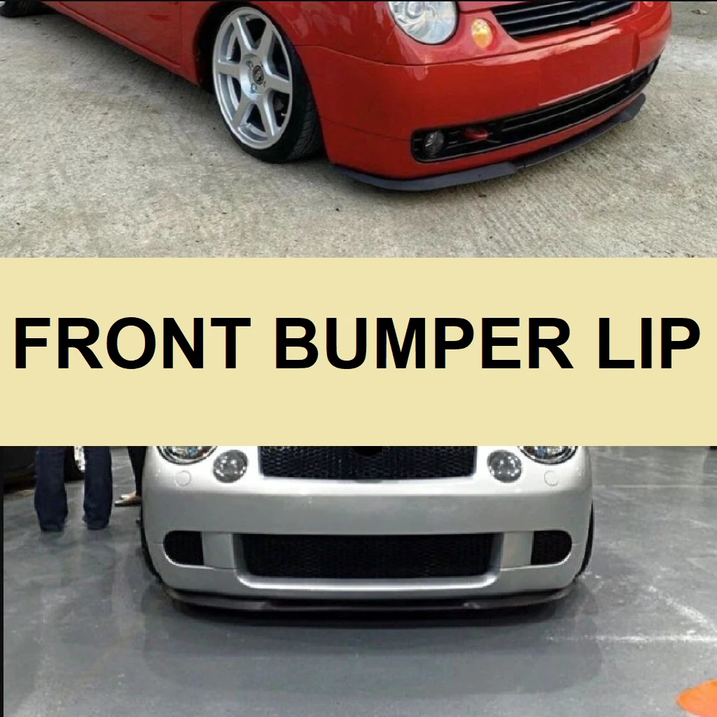 For VW Volkswagen Lupo CUPRA R Front Bumper Lip Universal 3pcs Diffuser Black Lower Leap Spoiler Body Kit Tuning Car Accessories