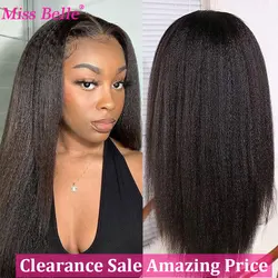 Kinky Straight Wig Lace Front Human Hair Wigs Lace Frontal Wigs 30 Inch Brazilian Yaki Straight Human Hair Wig