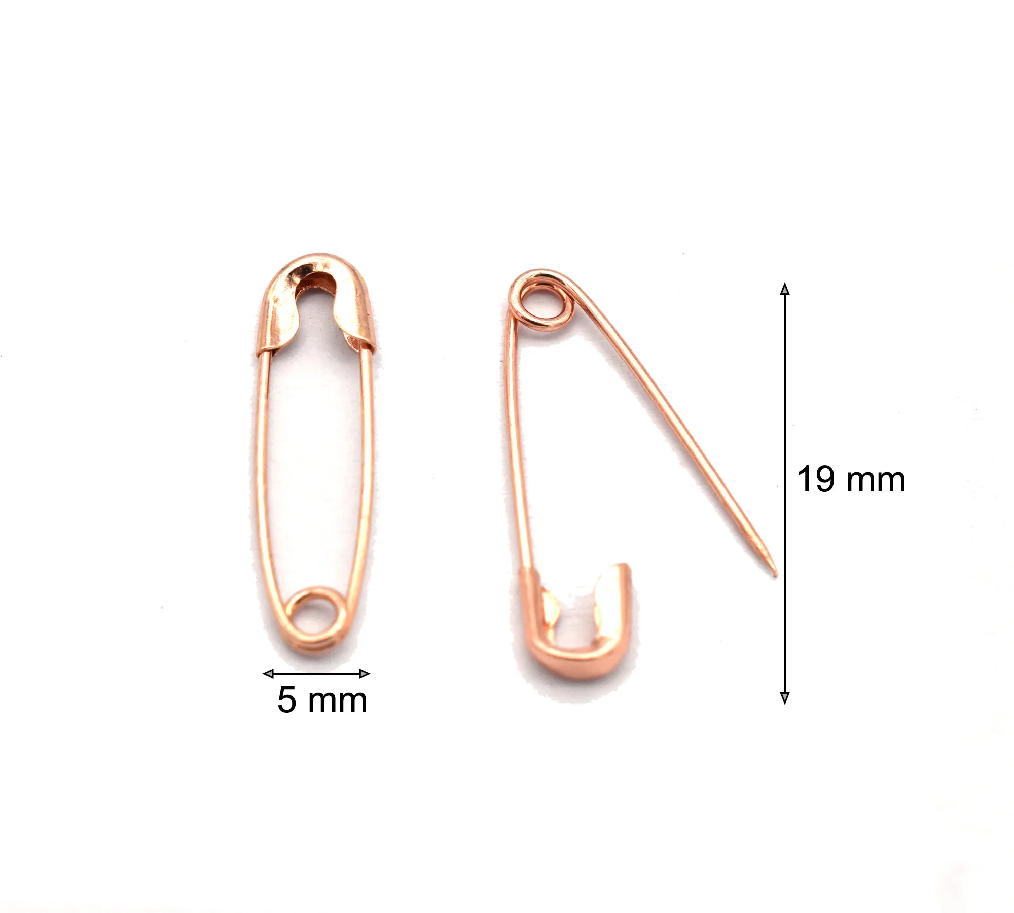 200pcs Clothing Tag Pins Safety Pins Are Rust-Proof Suitable for Clothes Crafts Sewing Pins Safety Pins Assorted Rose Gold 19mm