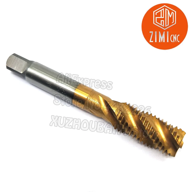 Tap Drill Thread Tapping M16*2 Titanium-plated Spiral Tap Processing Stainless Steel 1.5mm Threading Tool HSS Thread Tap Screw
